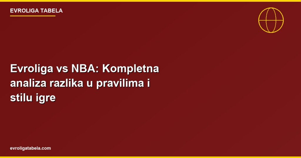 Evroliga vs NBA: Kompletna analiza razlika u pravilima i stilu igre