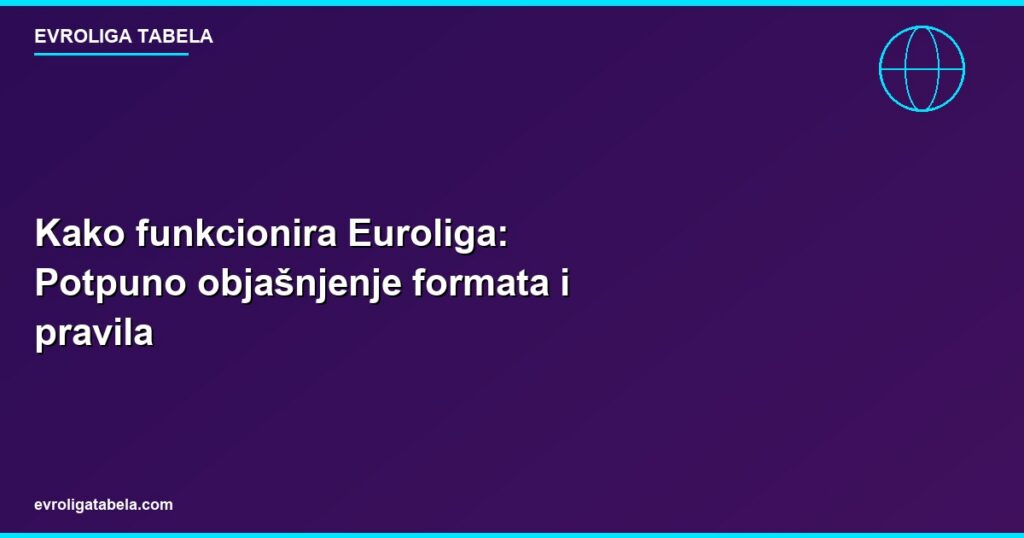 Kako funkcionise Evroliga: Kompletno objasnjenje formata i pravila